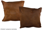Solid Brown 20"x20" Brazilian Cowhide Pillow #A37450 by Hudson Hides