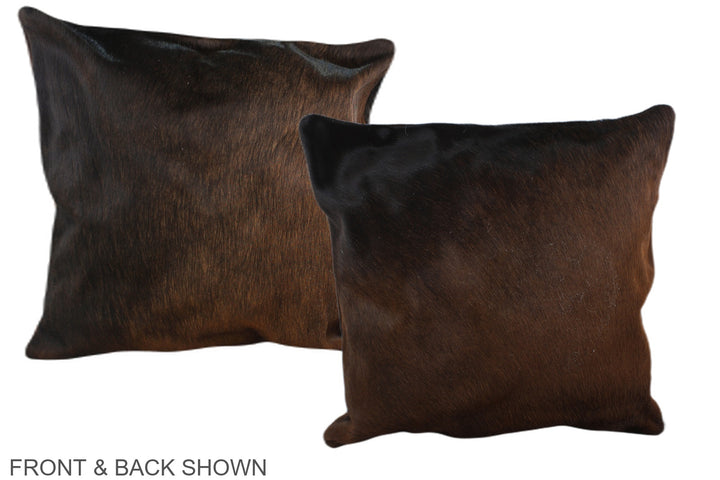 Chocolate 20"x20" Brazilian Cowhide Pillow #A37452 by Hudson Hides