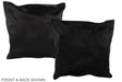 Solid Black 20"x20" Brazilian Cowhide Pillow #A37455 by Hudson Hides