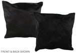 Solid Black 20"x20" Brazilian Cowhide Pillow #A37455 by Hudson Hides