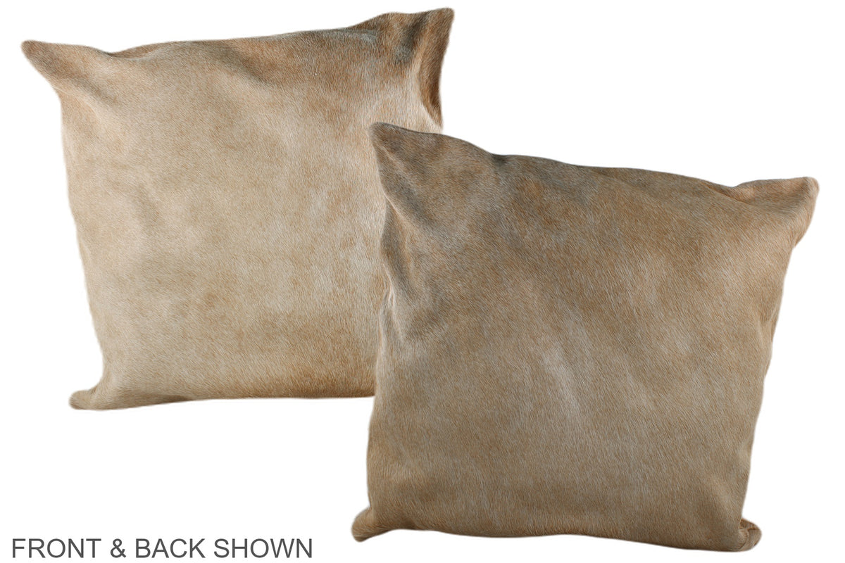 Champagne Cowhide Pillow #A37460