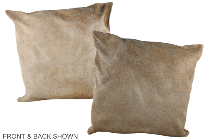 Champagne 20"x20" Brazilian Cowhide Pillow #A37460 by Hudson Hides