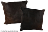Chocolate 20"x20" Brazilian Cowhide Pillow #A37467 by Hudson Hides