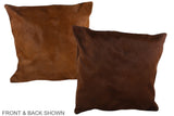 Solid Brown 20"x20" Brazilian Cowhide Pillow #A37468 by Hudson Hides