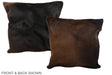 Chocolate 20"x20" Brazilian Cowhide Pillow #A37472 by Hudson Hides