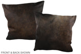 Chocolate 20"x20" Brazilian Cowhide Pillow #A37475 by Hudson Hides