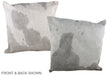 Grey with White 20"x20" Brazilian Cowhide Pillow #A37477 by Hudson Hides