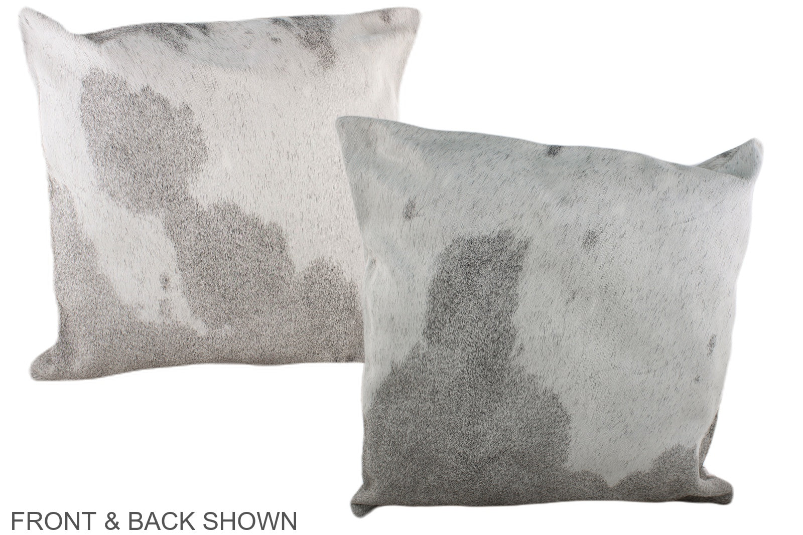 Grey with White Cowhide Pillow #A37477
