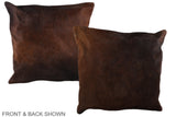 Brown with Red 20"x20" Brazilian Cowhide Pillow #A37478 by Hudson Hides