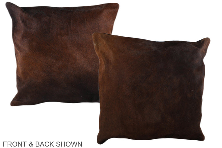 Brown with Red 20"x20" Brazilian Cowhide Pillow #A37478 by Hudson Hides