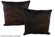 Chocolate 20"x20" Brazilian Cowhide Pillow #A37481 by Hudson Hides