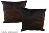 Chocolate 20"x20" Brazilian Cowhide Pillow #A37481 by Hudson Hides