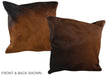 Chocolate 20"x20" Brazilian Cowhide Pillow #A37482 by Hudson Hides