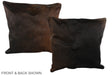Chocolate 20"x20" Brazilian Cowhide Pillow #A37488 by Hudson Hides