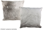 Grey with White 20"x20" Brazilian Cowhide Pillow #A37489 by Hudson Hides