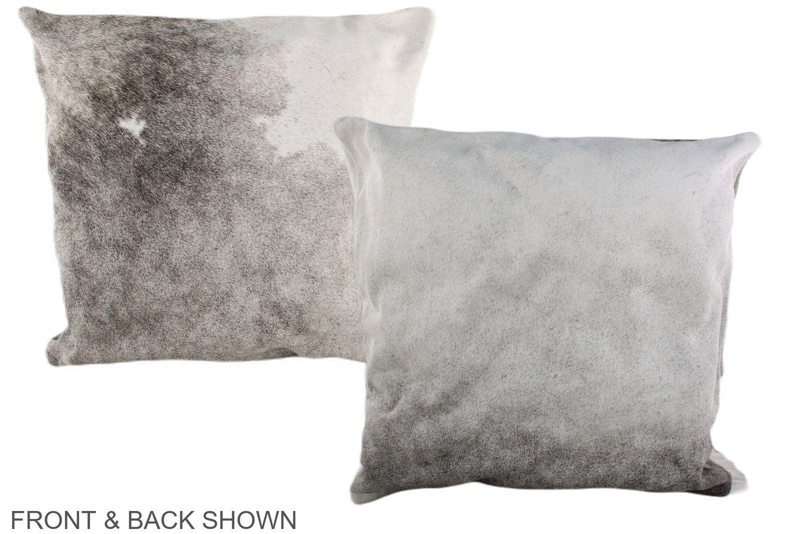 Grey with White Cowhide Pillow #A37489