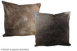 Taupe 20"x20" Brazilian Cowhide Pillow #A37491 by Hudson Hides