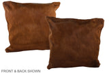 Solid Brown 20"x20" Brazilian Cowhide Pillow #A37493 by Hudson Hides