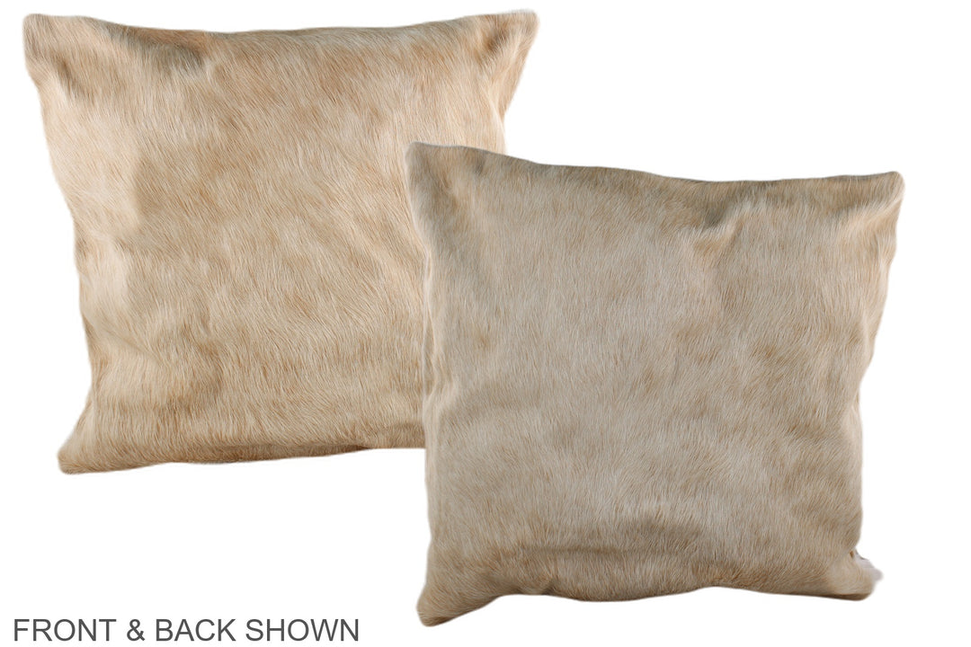 Beige 20"x20" Brazilian Cowhide Pillow #A37498 by Hudson Hides