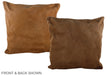 Solid Brown 20"x20" Brazilian Cowhide Pillow #A37502 by Hudson Hides