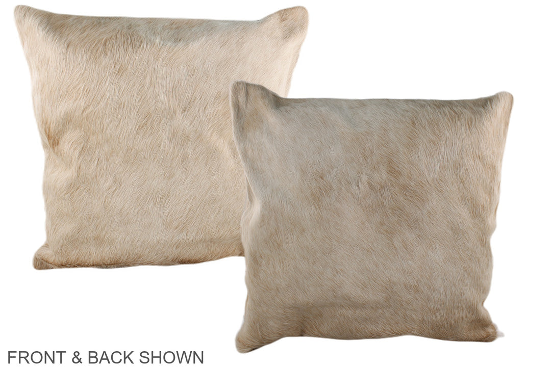 Beige 20"x20" Brazilian Cowhide Pillow #A37504 by Hudson Hides
