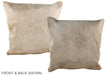 Beige 20"x20" Brazilian Cowhide Pillow #A37504 by Hudson Hides