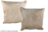 Beige 20"x20" Brazilian Cowhide Pillow #A37504 by Hudson Hides