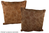 Solid Brown 20"x20" Brazilian Cowhide Pillow #A37509 by Hudson Hides