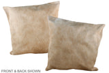 Beige 20"x20" Brazilian Cowhide Pillow #A37518 by Hudson Hides