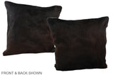 Chocolate 20"x20" Brazilian Cowhide Pillow #A37519 by Hudson Hides