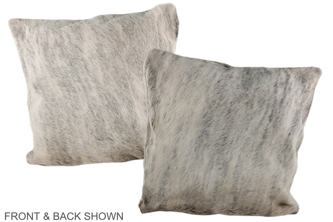 Grey 20"x20" Brazilian Cowhide Pillow #A37522 by Hudson Hides