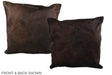 Chocolate 20"x20" Brazilian Cowhide Pillow #A37525 by Hudson Hides