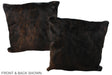 Chocolate 20"x20" Brazilian Cowhide Pillow #A37527 by Hudson Hides