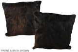 Chocolate 20"x20" Brazilian Cowhide Pillow #A37527 by Hudson Hides