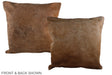 Solid Brown 20"x20" Brazilian Cowhide Pillow #A37528 by Hudson Hides