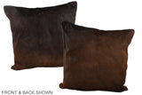 Chocolate 20"x20" Brazilian Cowhide Pillow #A37529 by Hudson Hides