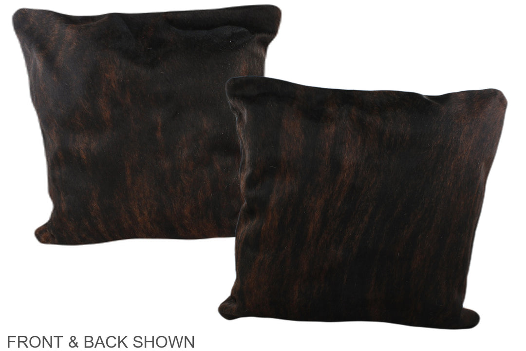 Dark Brindle 20"x20" Brazilian Cowhide Pillow #A37536 by Hudson Hides
