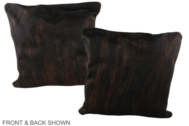 Dark Brindle 20"x20" Brazilian Cowhide Pillow #A37536 by Hudson Hides
