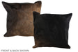 Chocolate 20"x20" Brazilian Cowhide Pillow #A37538 by Hudson Hides