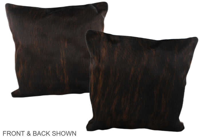 Dark Brindle 20"x20" Brazilian Cowhide Pillow #A37540 by Hudson Hides