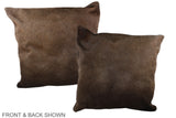 Chocolate 20"x20" Brazilian Cowhide Pillow #A37541 by Hudson Hides