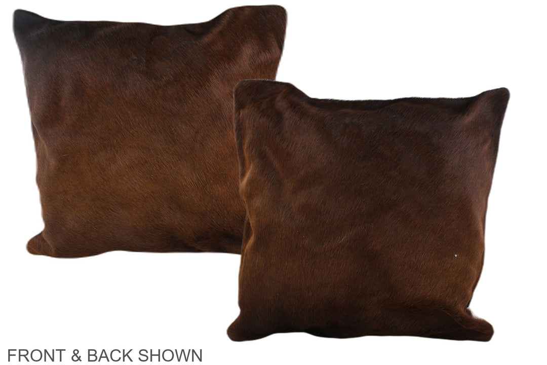 Chocolate 20"x20" Brazilian Cowhide Pillow #A37543 by Hudson Hides
