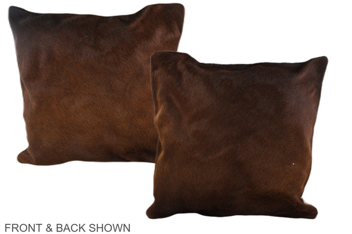 Chocolate 20"x20" Brazilian Cowhide Pillow #A37543 by Hudson Hides