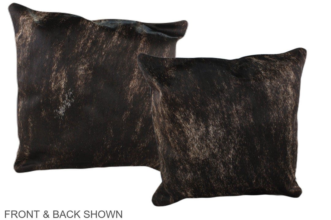 Dark Brindle 20"x20" Brazilian Cowhide Pillow #A37544 by Hudson Hides