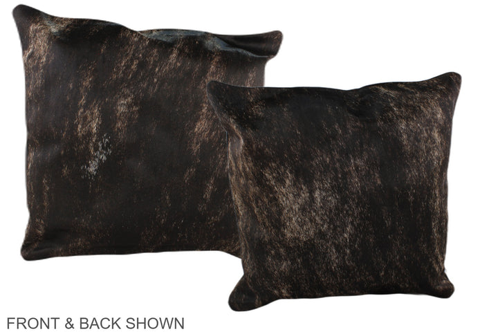 Dark Brindle 20"x20" Brazilian Cowhide Pillow #A37544 by Hudson Hides