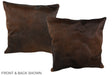 Chocolate 20"x20" Brazilian Cowhide Pillow #A37546 by Hudson Hides
