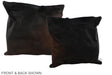Chocolate 20"x20" Brazilian Cowhide Pillow #A37553 by Hudson Hides