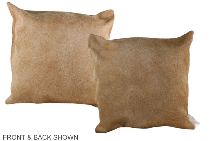 Solid Brown 20"x20" Brazilian Cowhide Pillow #A37558 by Hudson Hides
