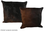 Chocolate 20"x20" Brazilian Cowhide Pillow #A37559 by Hudson Hides