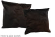 Chocolate 20"x20" Brazilian Cowhide Pillow #A37570 by Hudson Hides